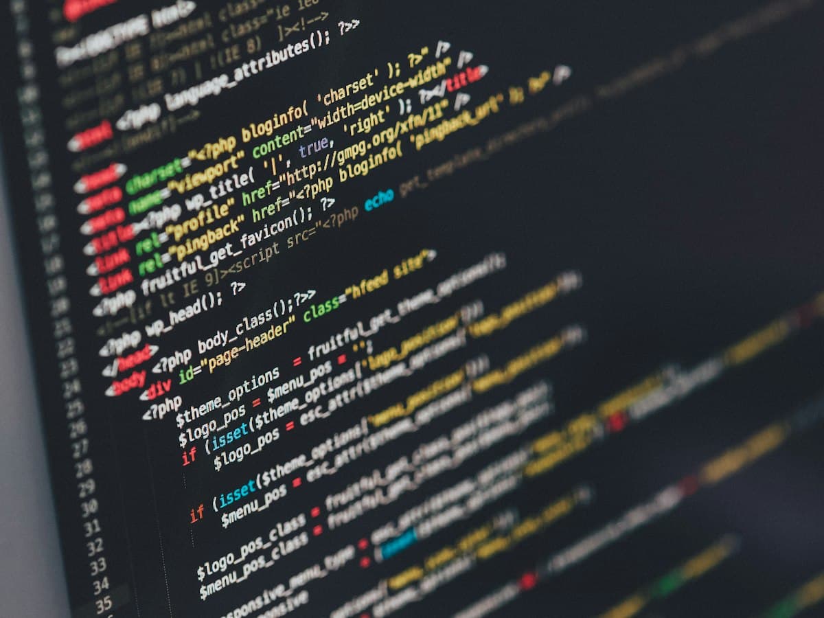 Source code on a monitor from the delivery team